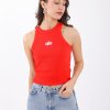 ALO YOGA FİTİLLİ HALTER YAKA CROP KIRMIZI