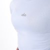 ALO YOGA YUVARLAK YAKA CROP BUZ MAVİ